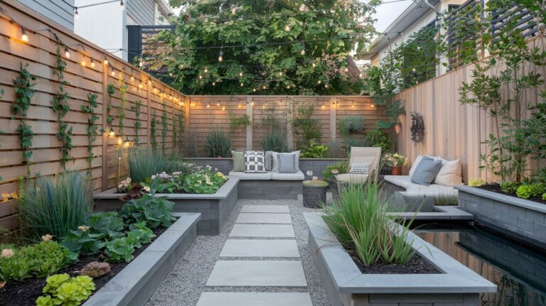 Backyard Landscaping Ideas Along the Fence