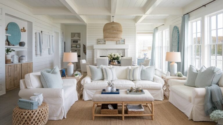 Coastal Farmhouse Living Room