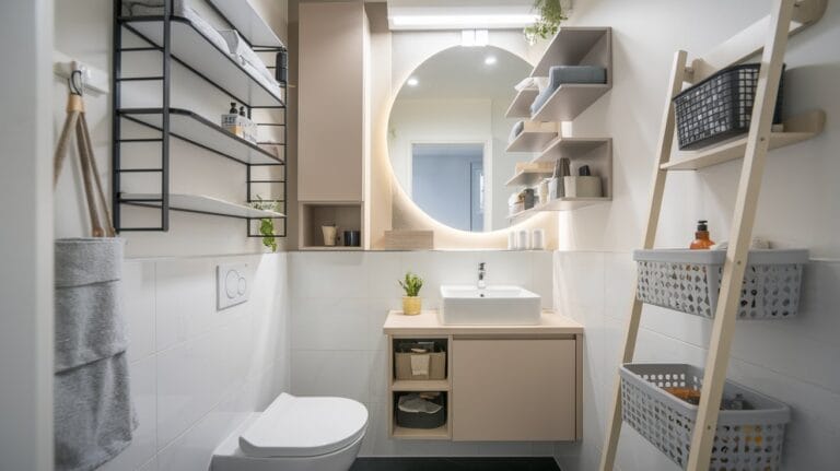 Vertical Storage Ideas for Small Bathrooms